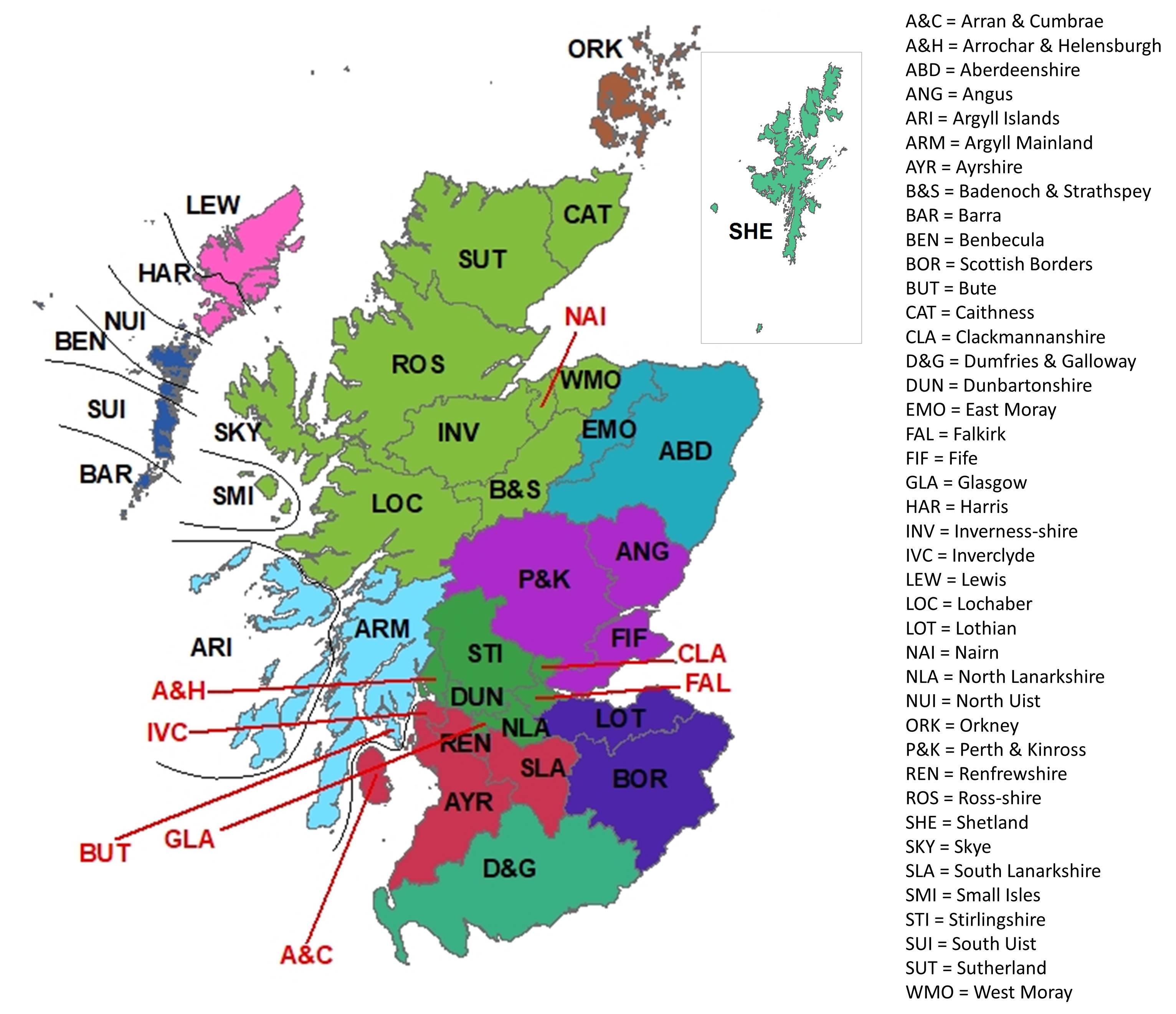 SRMS regions | Scottish Raptor Monitoring Scheme